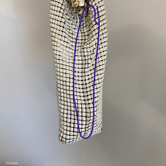 Whiting and Davis Metal Mesh Kiss Lock Bag in Ivory - Picture 14 of 14